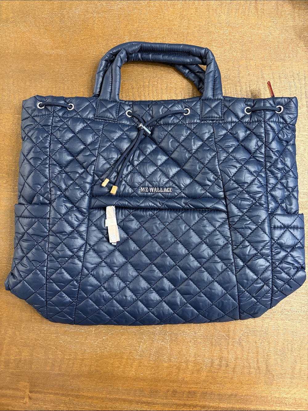 MZ Wallace Navy Convertible Backpack